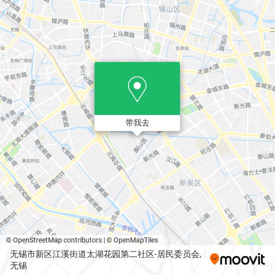 无锡市新区江溪街道太湖花园第二社区-居民委员会地图