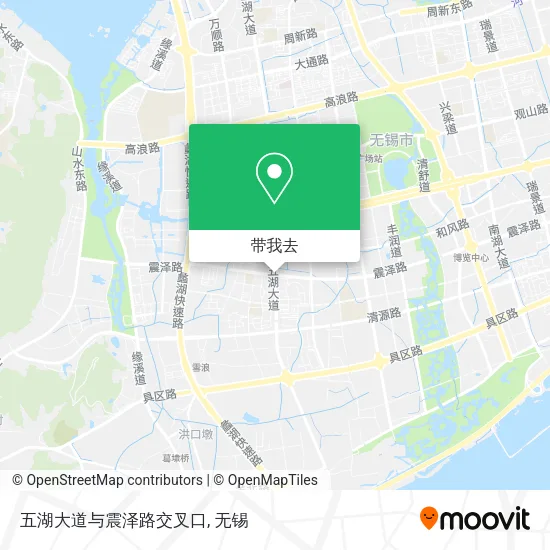 五湖大道与震泽路交叉口地图