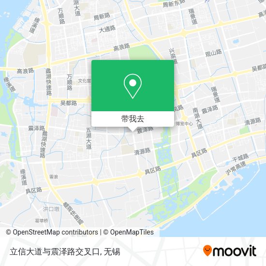 立信大道与震泽路交叉口地图