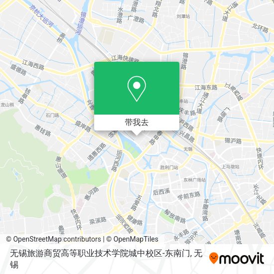 无锡旅游商贸高等职业技术学院城中校区-东南门地图
