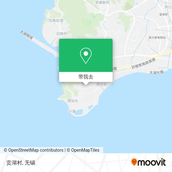 贡湖村地图