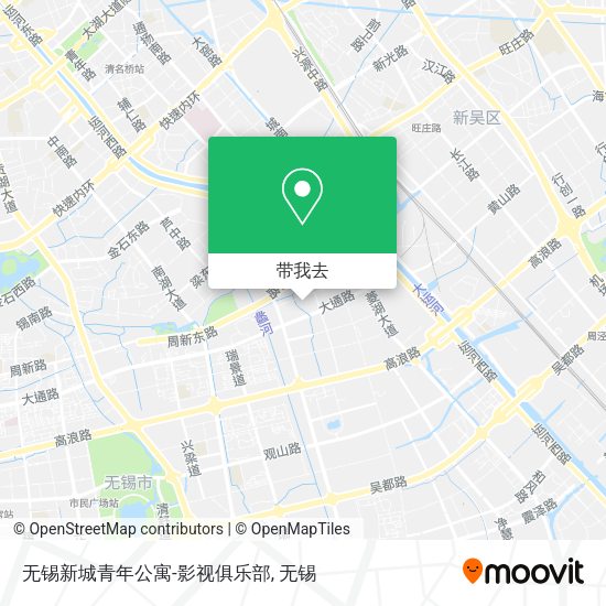 无锡新城青年公寓-影视俱乐部地图