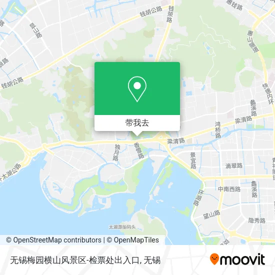 无锡梅园横山风景区-检票处出入口地图