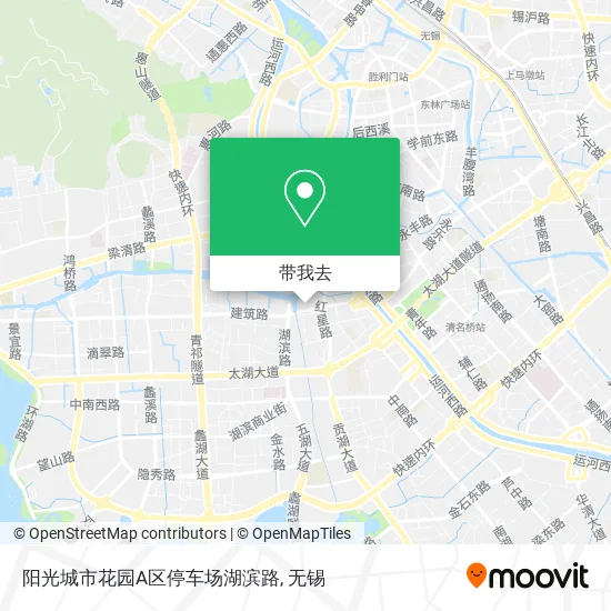 阳光城市花园A区停车场湖滨路地图