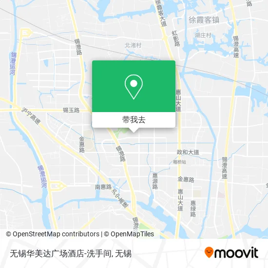 无锡华美达广场酒店-洗手间地图