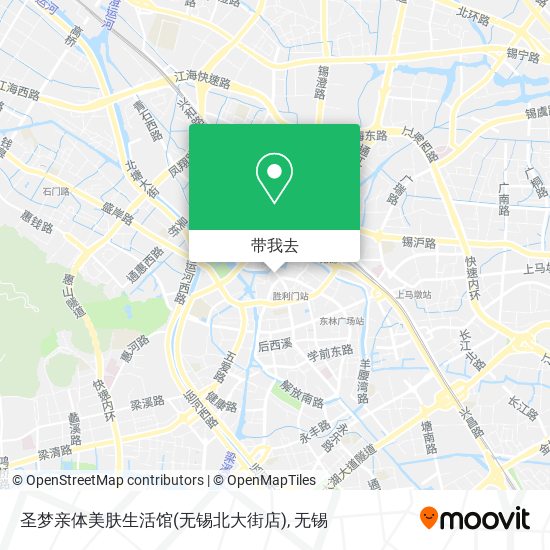 圣梦亲体美肤生活馆(无锡北大街店)地图