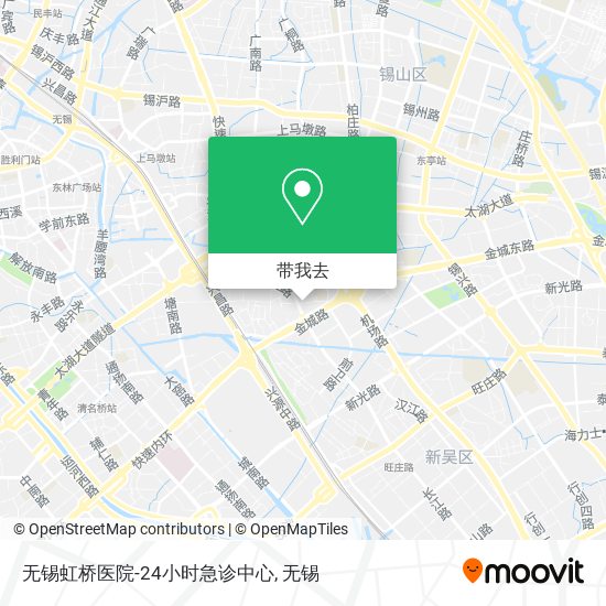 无锡虹桥医院-24小时急诊中心地图