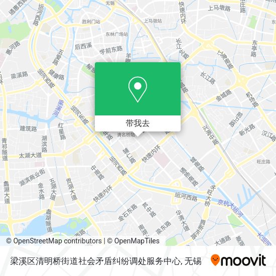 梁溪区清明桥街道社会矛盾纠纷调处服务中心地图
