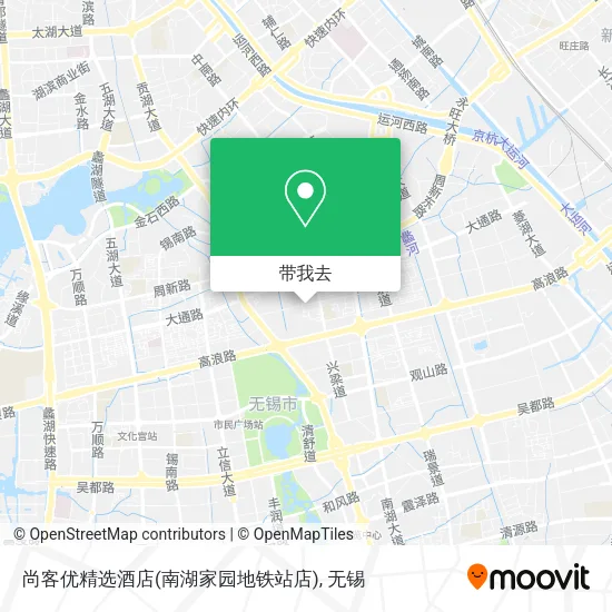 尚客优精选酒店(南湖家园地铁站店)地图