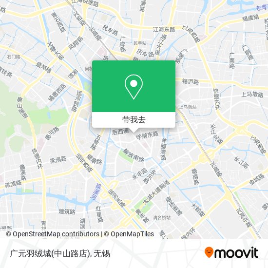 广元羽绒城(中山路店)地图