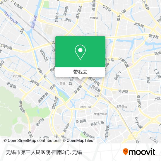 无锡市第三人民医院-西南3门地图