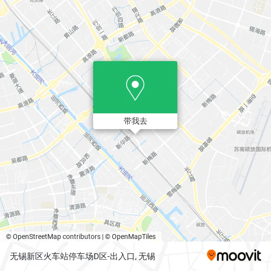 无锡新区火车站停车场D区-出入口地图