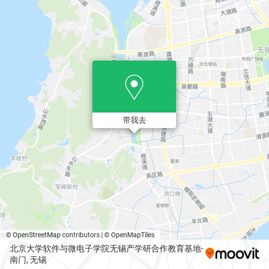 北京大学软件与微电子学院无锡产学研合作教育基地-南门地图