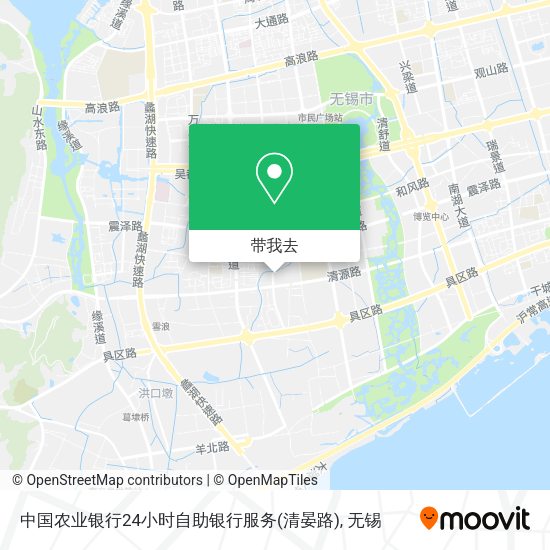 中国农业银行24小时自助银行服务(清晏路)地图