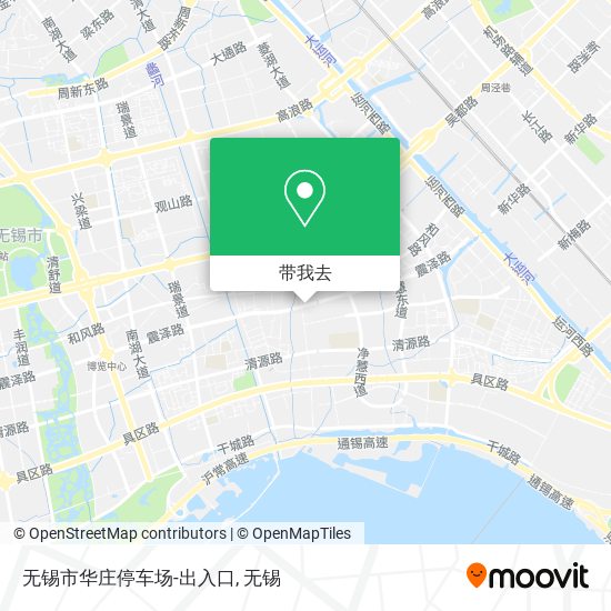 无锡市华庄停车场-出入口地图