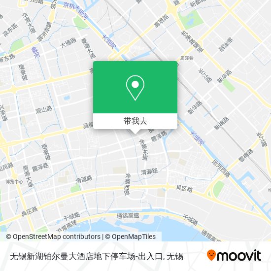 无锡新湖铂尔曼大酒店地下停车场-出入口地图