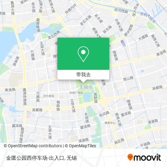 金匮公园西停车场-出入口地图