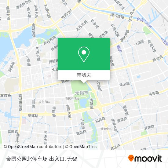 金匮公园北停车场-出入口地图