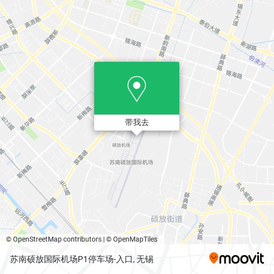 苏南硕放国际机场P1停车场-入口地图