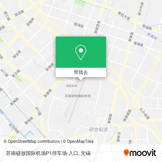 苏南硕放国际机场P1停车场-入口地图
