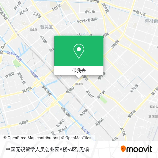 中国无锡留学人员创业园A楼-A区地图