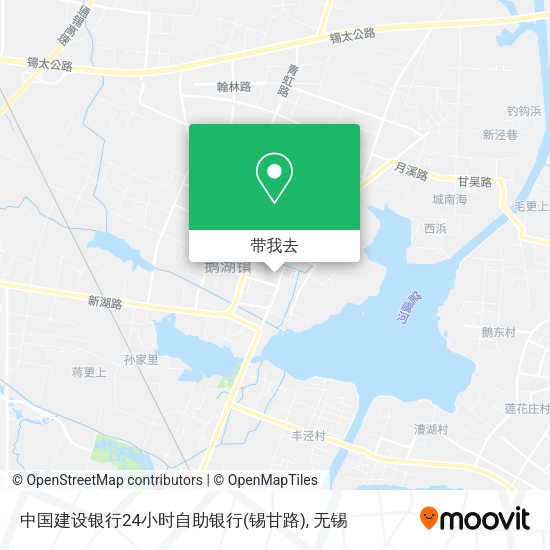 中国建设银行24小时自助银行(锡甘路)地图