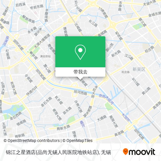 锦江之星酒店(品尚无锡人民医院地铁站店)地图