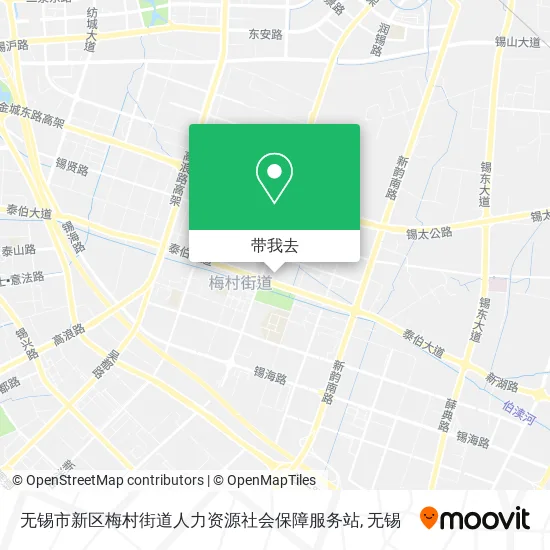 无锡市新区梅村街道人力资源社会保障服务站地图