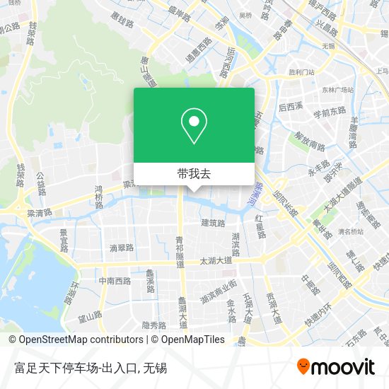 富足天下停车场-出入口地图
