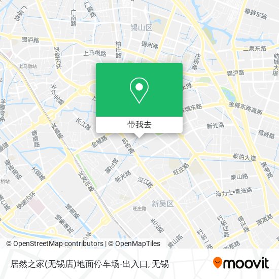 居然之家(无锡店)地面停车场-出入口地图