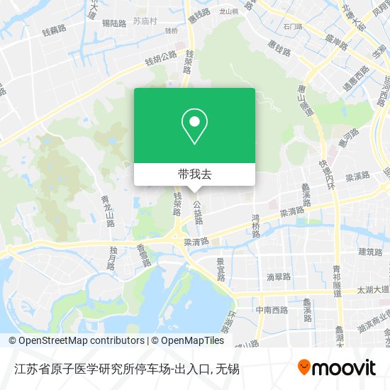 江苏省原子医学研究所停车场-出入口地图