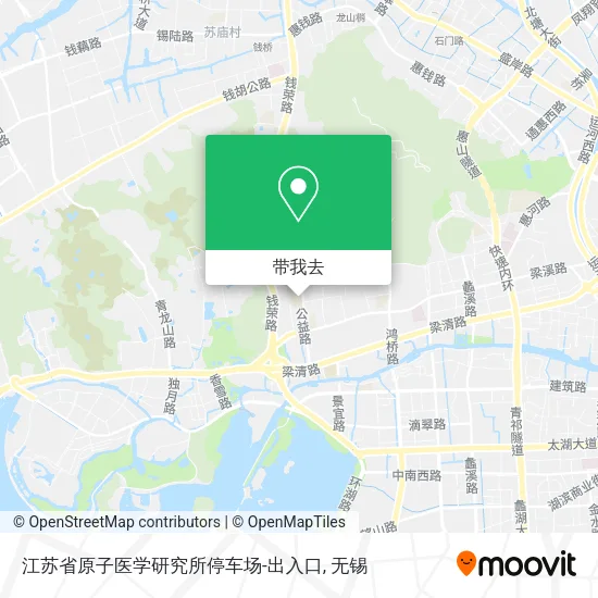 江苏省原子医学研究所停车场-出入口地图