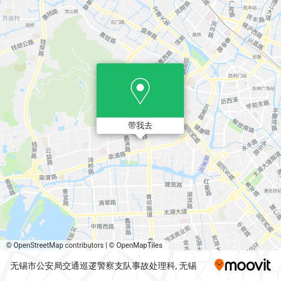 无锡市公安局交通巡逻警察支队事故处理科地图