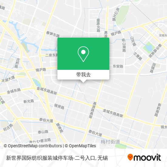 新世界国际纺织服装城停车场-二号入口地图