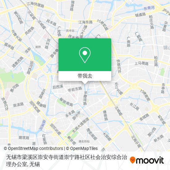 无锡市梁溪区崇安寺街道崇宁路社区社会治安综合治理办公室地图
