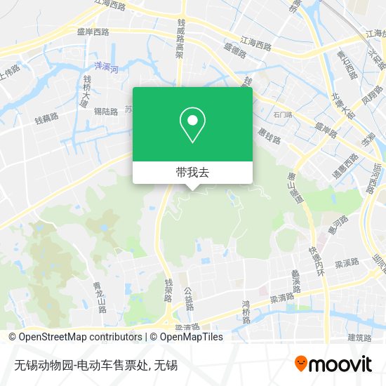 无锡动物园-电动车售票处地图