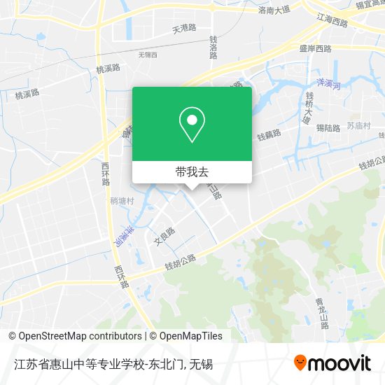江苏省惠山中等专业学校-东北门地图