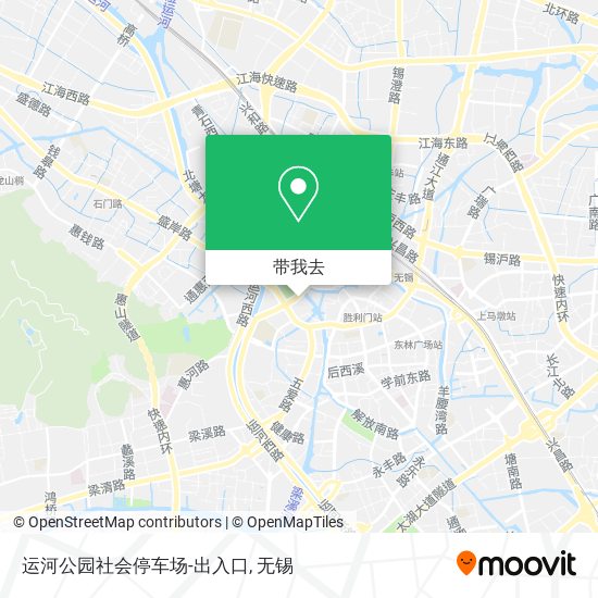 运河公园社会停车场-出入口地图