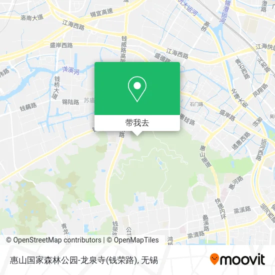 惠山国家森林公园-龙泉寺(钱荣路)地图