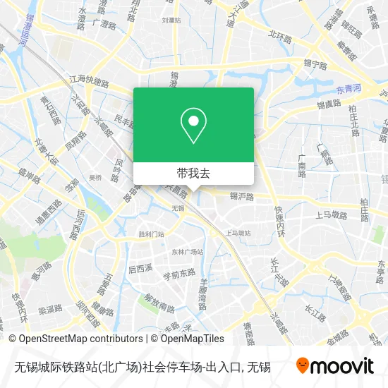 无锡城际铁路站(北广场)社会停车场-出入口地图