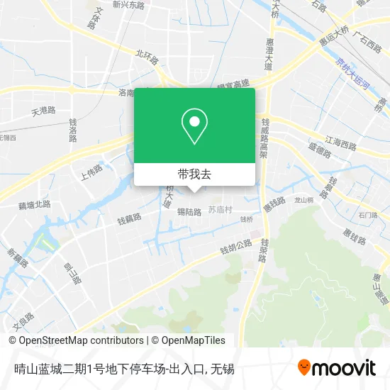晴山蓝城二期1号地下停车场-出入口地图