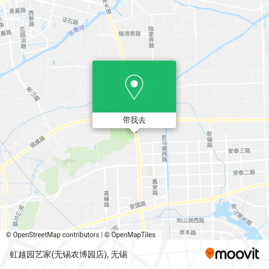虹越园艺家(无锡农博园店)地图