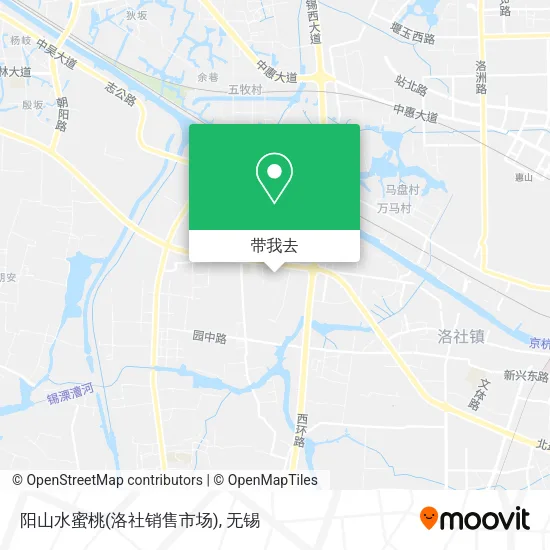 阳山水蜜桃(洛社销售市场)地图