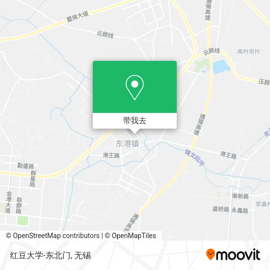 红豆大学-东北门地图