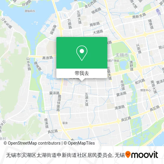 无锡市滨湖区太湖街道申新街道社区居民委员会地图