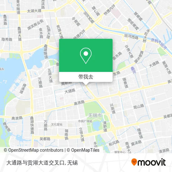 大通路与贡湖大道交叉口地图