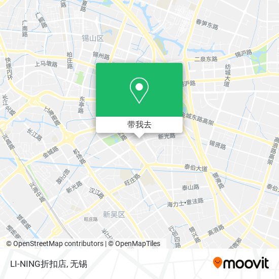 LI-NING折扣店地图
