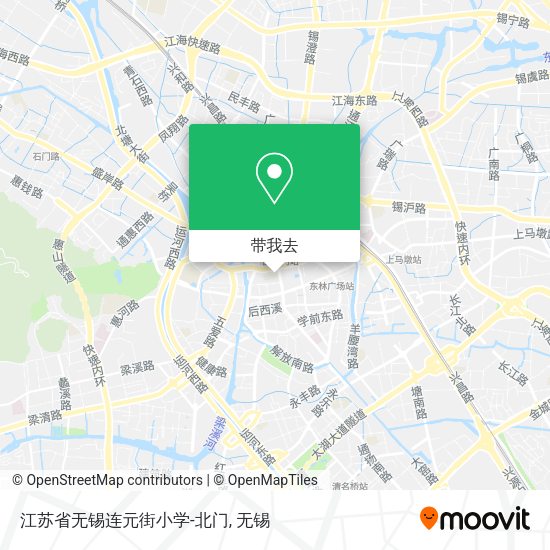 江苏省无锡连元街小学-北门地图