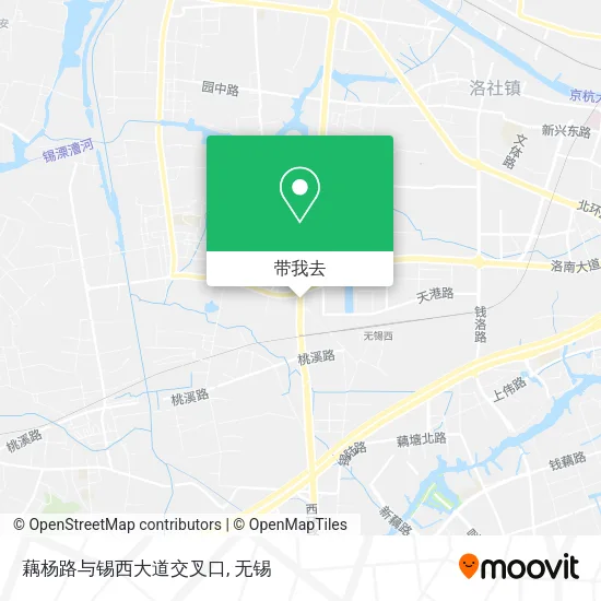 藕杨路与锡西大道交叉口地图