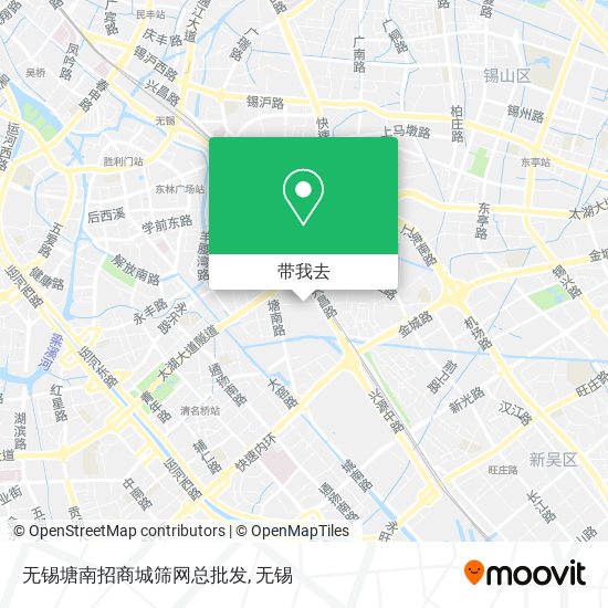 无锡塘南招商城筛网总批发地图